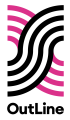Outline Logo Black and Pink RGB
